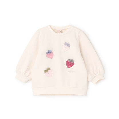 日本童裝 pe#main 士多啤梨圖案衛衣 80-130cm 女童款 冬季 TOPS