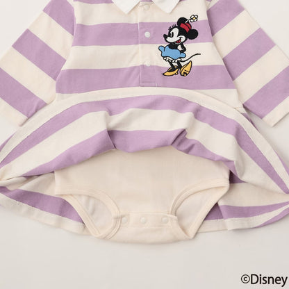 日本童裝 pe#main x Disney 間條連衣 70-80cm 女童款 初生嬰兒 秋季 Jumpsuit