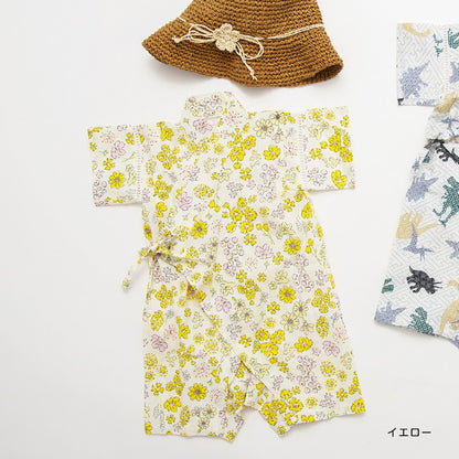 Japanese Children's Clothing Branches Jinbei Jumpsuit Japanese Kimono 80cm Boys Summer Jumpsuit Japanese Summer Festival Special 