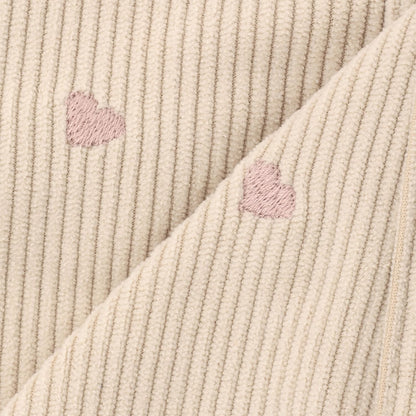 日本童裝 pe#main 心型刺繡燈芯絨背帶裙 80-130cm 女童款 冬季 DRESSES