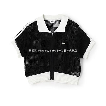 Lovetoxic Japanese children's clothing hollow knit short jacket 140-170cm girls summer OUTERWEAR 