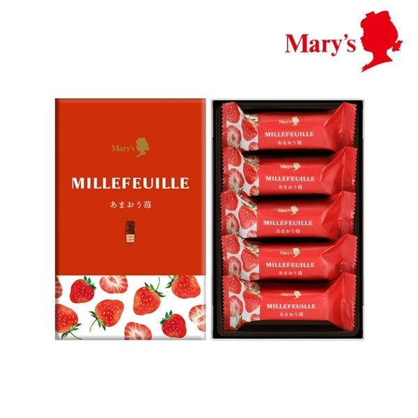 日本直送 Mary's Chocolate 福岡士多啤梨朱古力千層酥 5/10個  聖誕快樂特輯 新年行運發財特輯 Christmas Happy New Year 馬年 限定手信