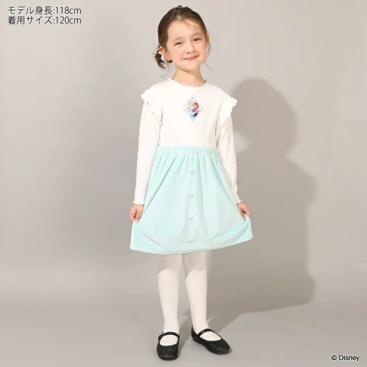 日本童裝 BDL x Disney 公主拼接連身裙 100-130cm 女童款 冬季 DRESSES