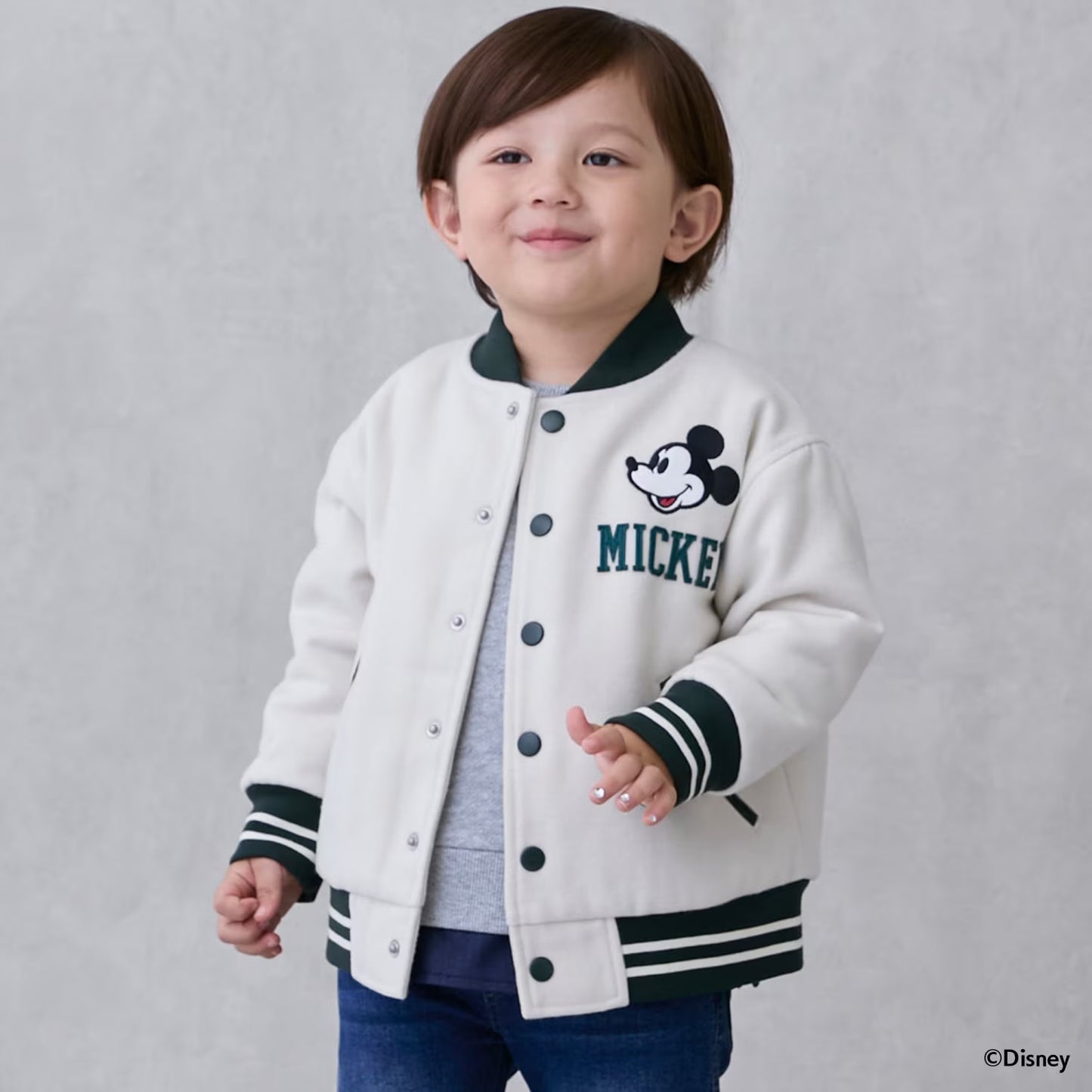 日本童裝 pe#main x Disney 棒球夾棉外套 80-130cm 男童款 秋季 (適合初秋、香港平均溫度）OUTERWEAR 
