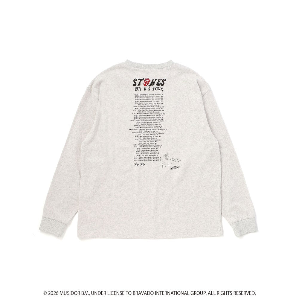 日本童裝 Slap Slip x The Rolling Stones 前後印花長袖上衣 Free Size 大人款 秋季 TOPS 其他品牌童裝