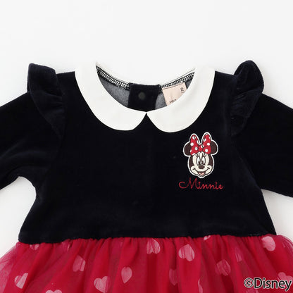 日本童裝 pe#main x Disney 拼接網紗連衣 70-80cm 女童款 初生嬰兒 秋季 Jumpsuit