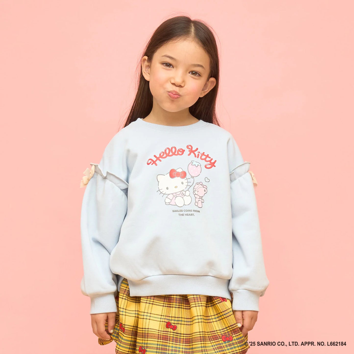 日本童裝 Ly# mine x Sanrio 速乾系列  Hello Kitty印花衛衣 100-140cm 女童款 冬季 TOPS