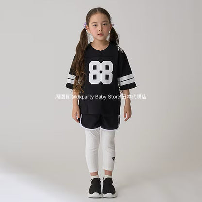 Japanese children's clothing mini #ML anti-fouling series waterproof series sports tops 90-140cm boys'/girls' summer TOPS 
