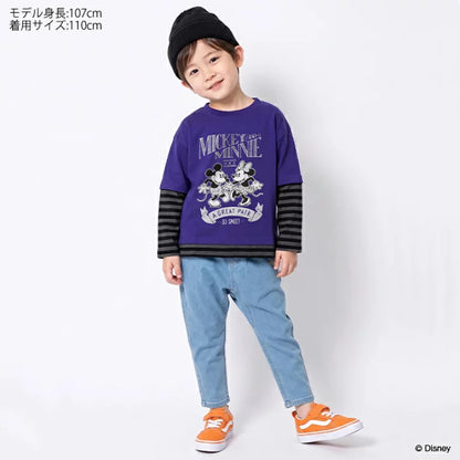 日本童裝 BDL x Disney 假兩件印花上衣 90-140cm 男童款 秋季 TOPS