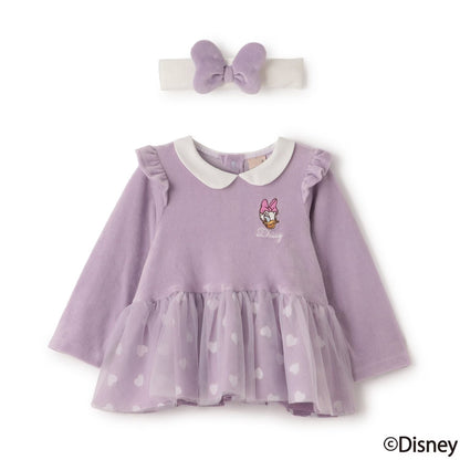 日本童裝 pe#main x Disney 絨毛薄紗拼接上衣 80-130cm 女童款 秋季 TOPS