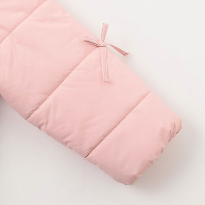 日本童裝 Ly# mine 蝴蝶結夾棉外套 100-150cm 女童款 冬季 (適合寒冷天氣、溫度低天氣）OUTERWEAR