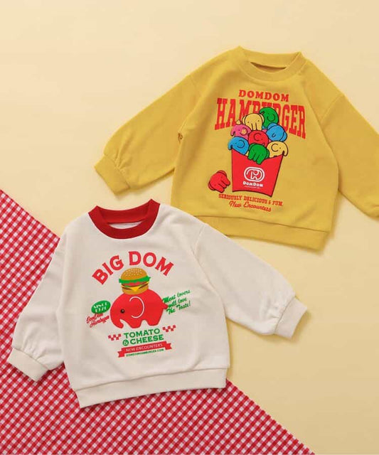 日本童裝 apres les cours x DomDom漢堡 印花衛衣 80-130cm 男童款/女童款 冬季 TOPS