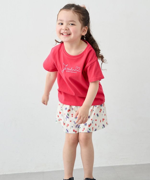 日本童裝 aF#a325 印花短袖上衣 90-160cm 女童款 夏季 TOPS