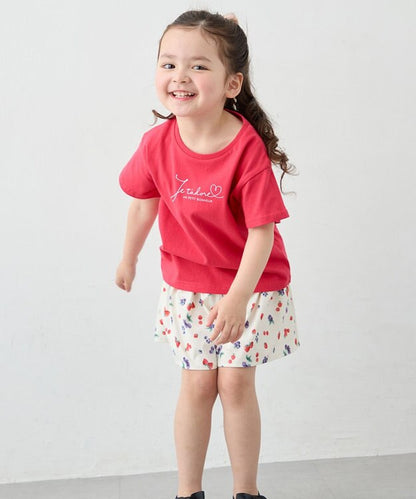日本童裝 aF#a325 印花短袖上衣 90-160cm 女童款 夏季 TOPS