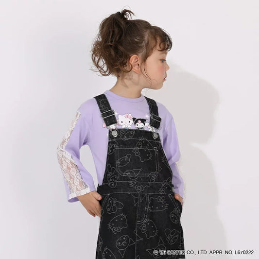 日本童裝 BDL x Sanrio 蕾絲袖長袖上衣 90-130cm 女童款 秋季 TOPS