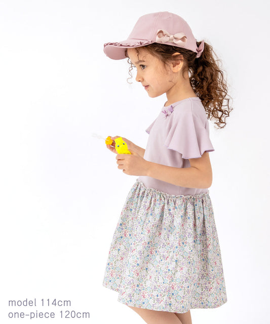 Japanese children's clothing panpantutu x Sanrio My Melody floral patchwork dress 80-140cm girls' summer dresses 