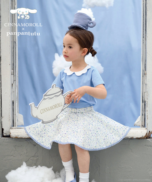 Japanese children's clothing panpantutu x Sanrio Cinnamoroll floral short skirt 90-140cm girls summer SKIRTS 