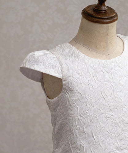 日本童裝 panpantutu 白色花瓣絲帶氣球泡泡禮服裙 100-130cm 女童款 夏季 DRESSES 面試/宴會/表演