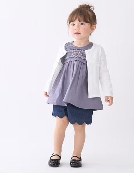 日本童裝 pe#main 士多啤梨刺繡上衣 80-130cm 女童款 夏季 TOPS