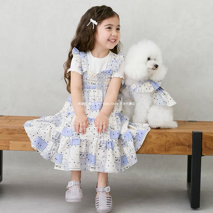 Japanese children's clothing pe#main pleated suspender dress 80-130cm girls summer dresses 