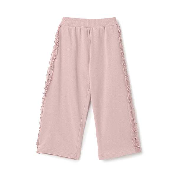 日本童裝 Ly# mine 側荷葉邊寬長褲 100-140cm 女童款 秋季 PANTS