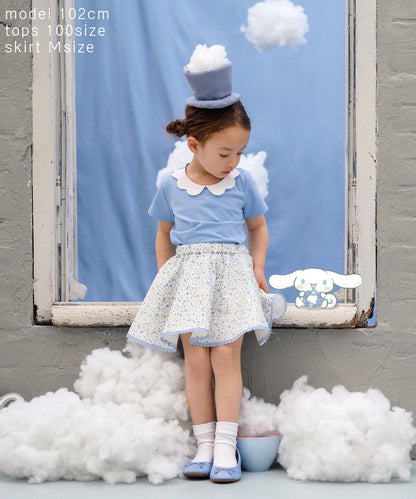 Japanese children's clothing panpantutu x Sanrio Cinnamoroll floral short skirt 90-140cm girls summer SKIRTS 