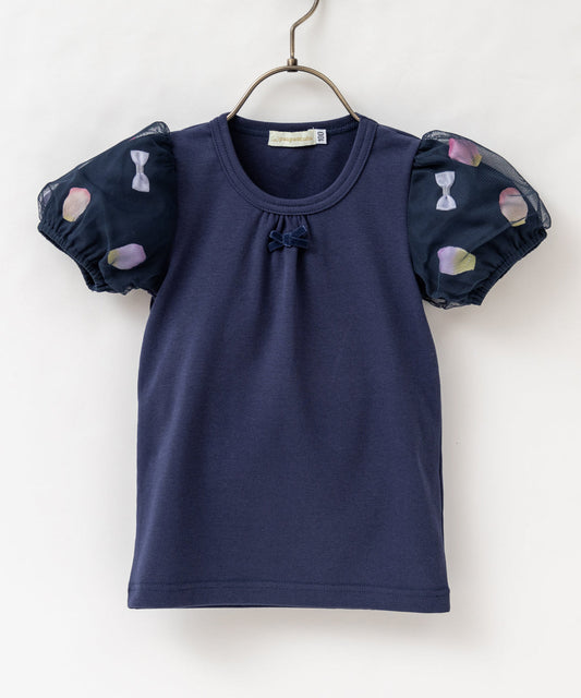 Japanese children's clothing panpantutu puff sleeve top 80-150cm girls summer TOPS 