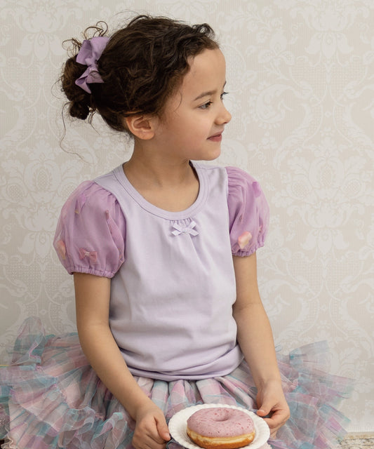 Japanese children's clothing panpantutu puff sleeve top 80-150cm girls summer TOPS 