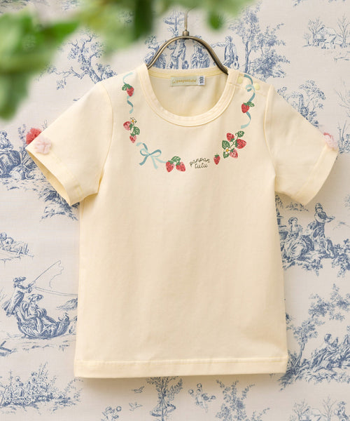 日本童裝 panpantutu 士多啤梨項鍊上衣 80-150cm 女童款 夏季 TOPS