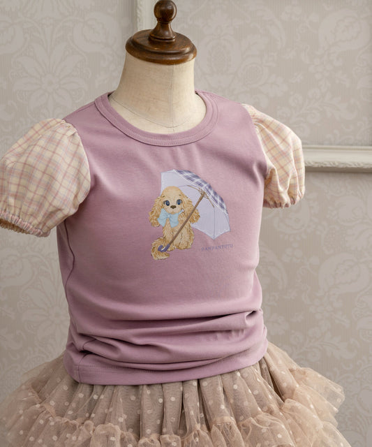 Japanese children's clothing panpantutu Posh Puppy puff sleeve top 80-140cm girls summer TOPS 
