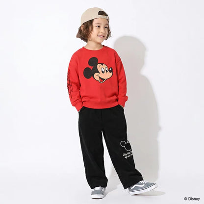 日本童裝 BDL x Disney 親子裝 印花衛衣 80-150cm 男童款/女童款 秋季 TOPS  聖誕紅/新年紅
