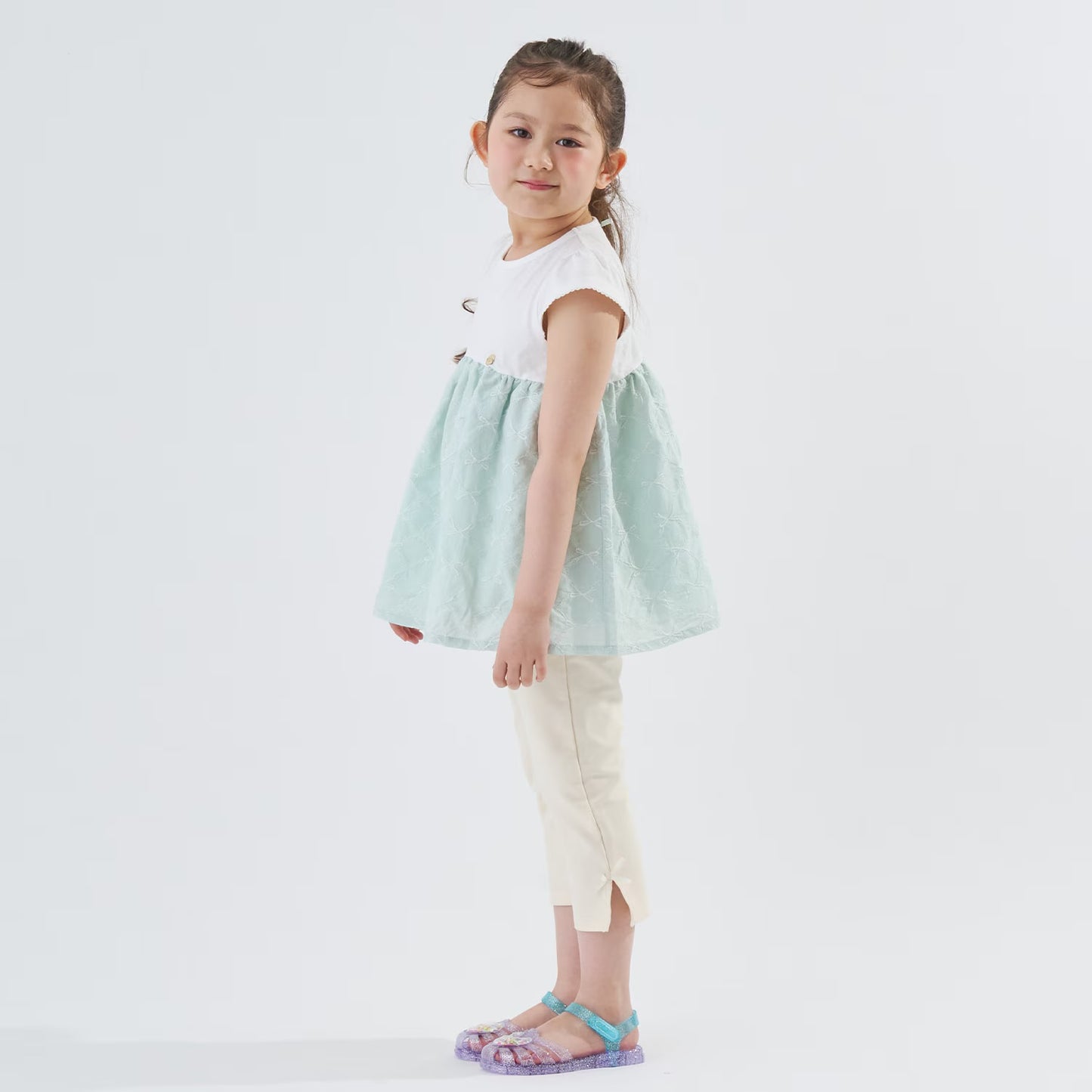 日本童裝 Ly# mine 緞帶刺繡上衣 90-140cm 女童款 夏季 TOPS