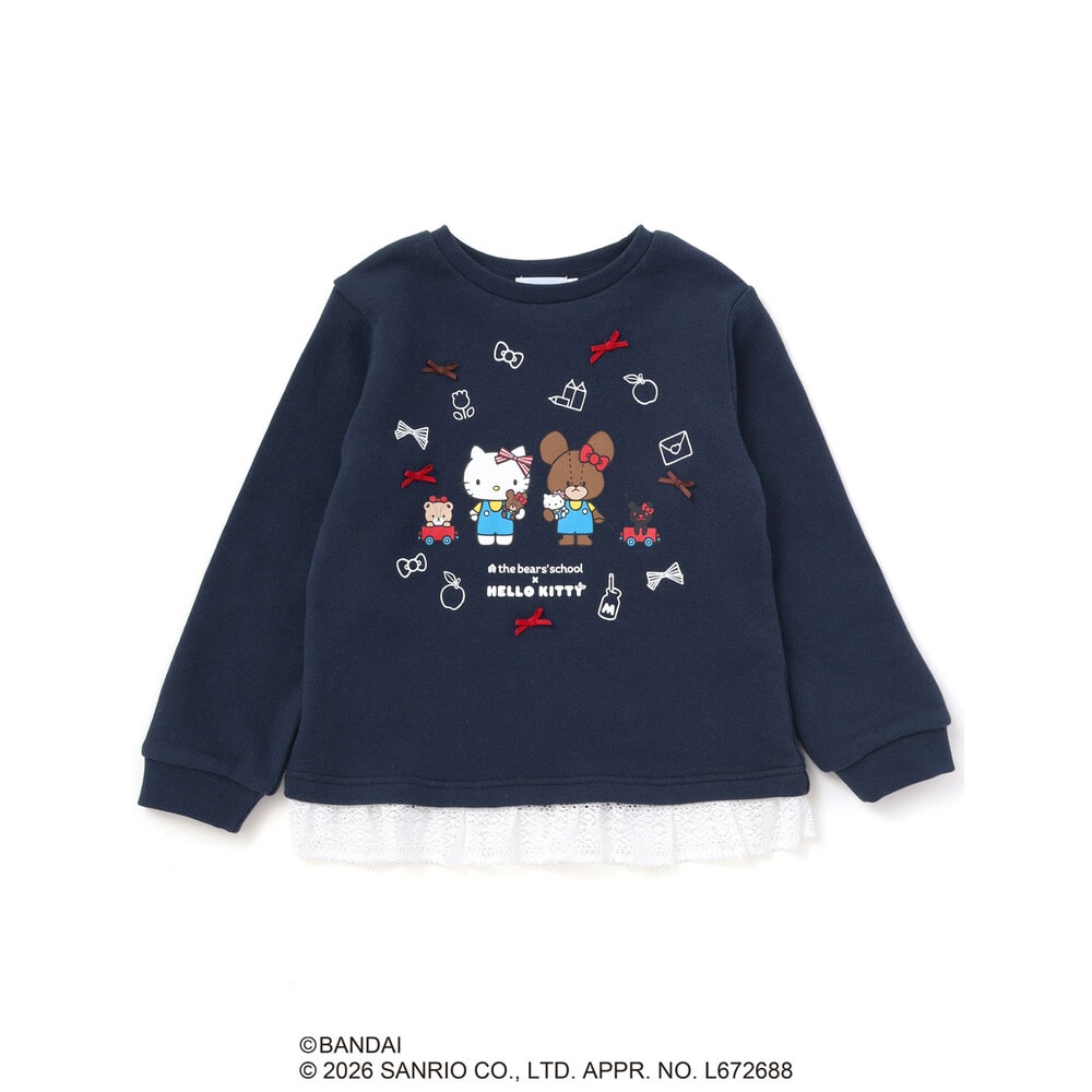 日本童裝 Slap Slip x Sanrio x 小熊學校蕾絲花邊印花上衣 80-130cm 女童款 秋季 TOPS 其他品牌童裝