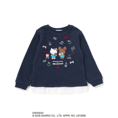 日本童裝 Slap Slip x Sanrio x 小熊學校蕾絲花邊印花上衣 80-130cm 女童款 秋季 TOPS 其他品牌童裝
