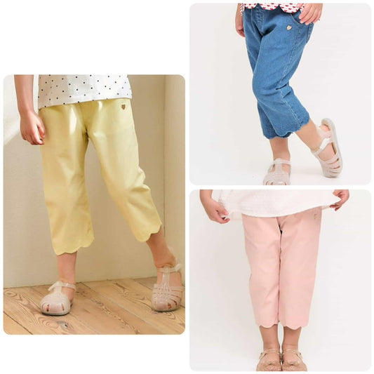 Japanese children's clothing apres les cours contact cool lace casual pants 80-140cm girls summer PANTS 