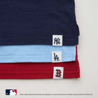 日本童裝 pe#main x 【MLB】徽章貼花上衣 80-130cm 男童款 夏季 TOPS