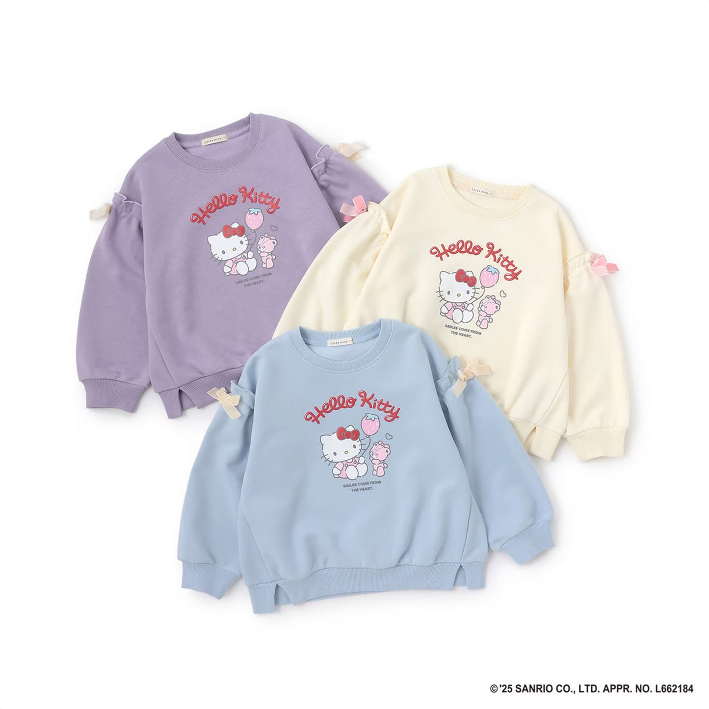 日本童裝 Ly# mine x Sanrio 速乾系列  Hello Kitty印花衛衣 100-140cm 女童款 冬季 TOPS