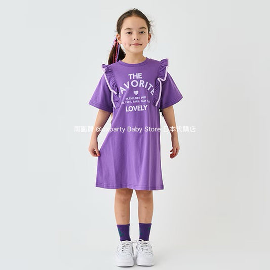Japanese children's clothing mini#ML anti-fouling series ruffle dress 90-140cm girls summer dresses 