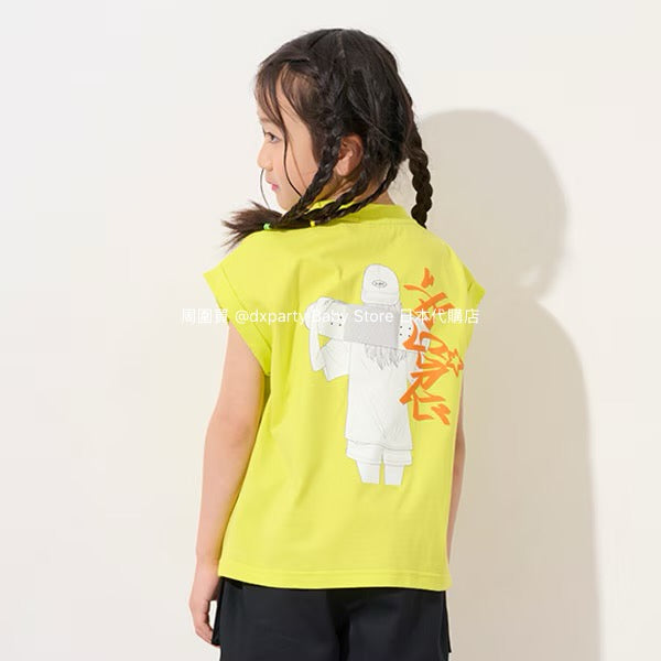 Japanese children's clothing X-girl Stages skateboard girl print top 90-140cm girls summer TOPS 