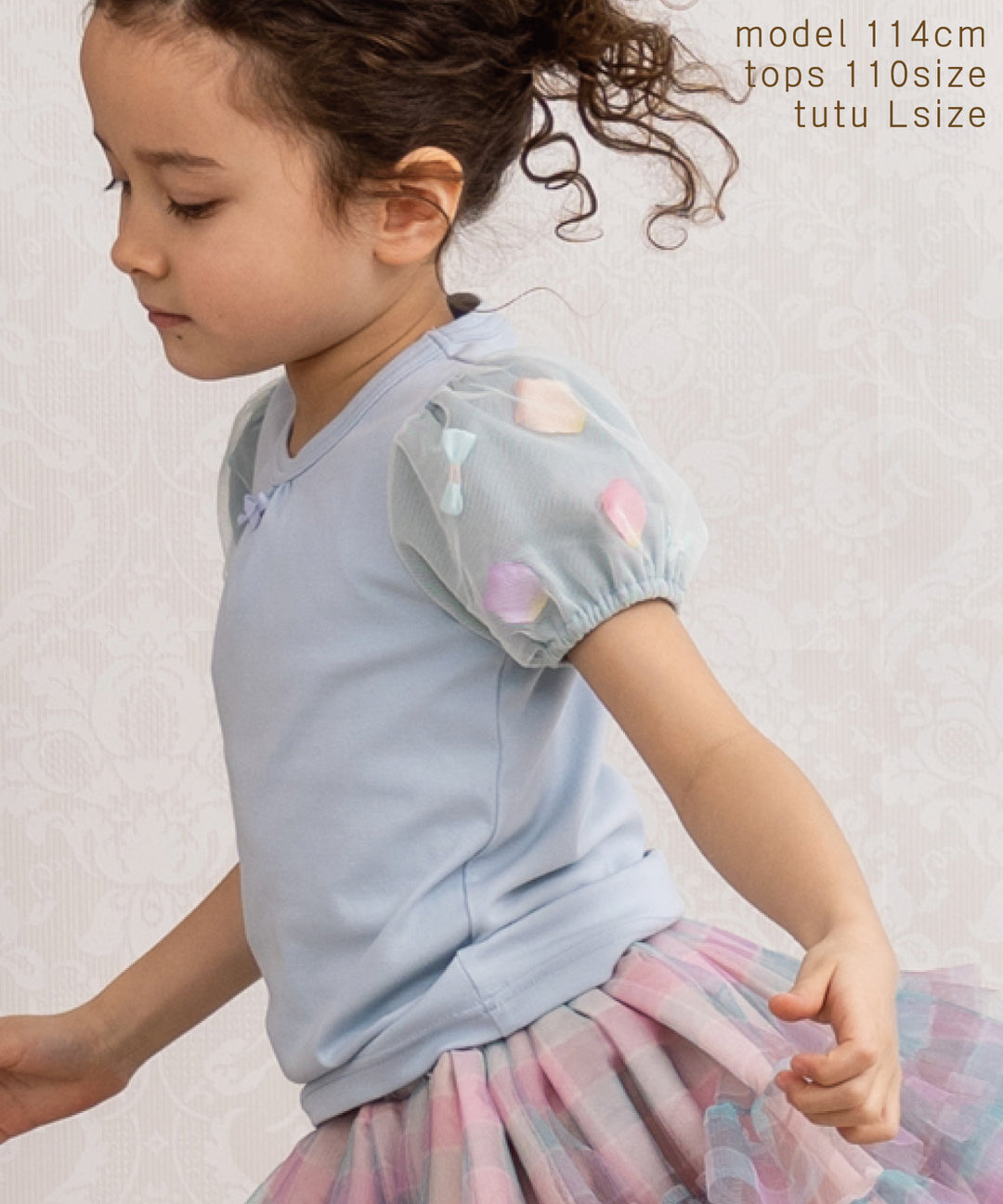 Japanese children's clothing panpantutu puff sleeve top 80-150cm girls summer TOPS 