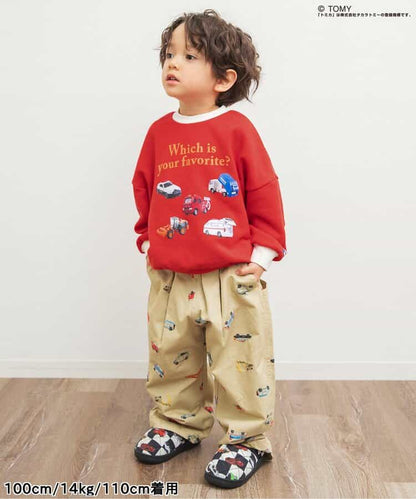 日本童裝 BREEZE x TOMICA 衛衣 80-130cm 男童款 冬季 TOPS 聖誕紅/新年紅