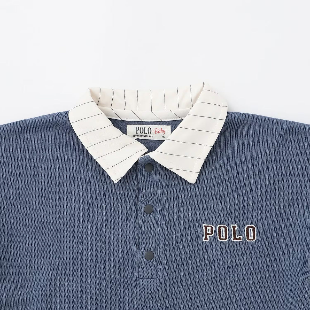 日本童裝 pe#main x【POLO BCS】假兩件襯衫衛衣 80-130cm 男童款 秋季 TOPS