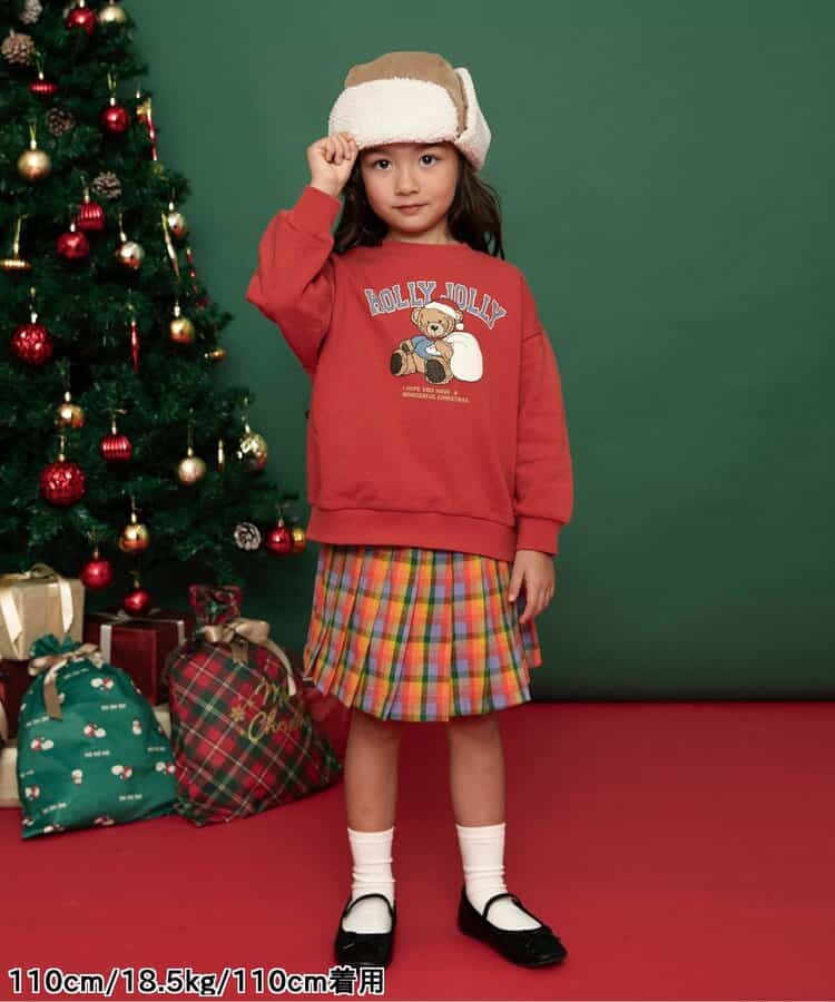 日本童裝 BREEZE 格仔百褶裙褲 80-140cm 女童款 冬季  SKIRTS PANTS Christmas 聖誕快樂特輯 聖誕服裝/飾物配件 聖誕紅/新年紅