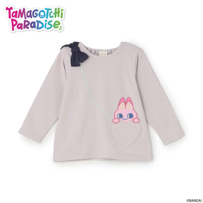 日本童裝 pe#main x【Tamagotchi】蝴蝶結肩上衣 90-130cm 女童款 秋季 TOPS