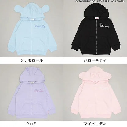 日本童裝 BDL x Sanrio 親子裝 可愛耳仔衛衣外獨 90-130cm 女童款 冬季 OUTERWEAR