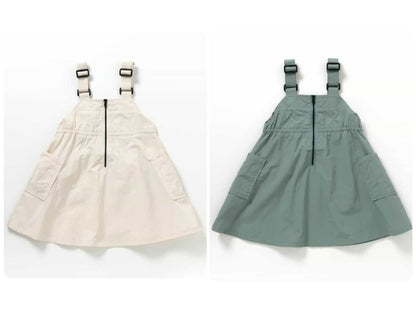 Japanese children's clothing BREEZE work dress suspenders 80-130cm girls summer dresses 