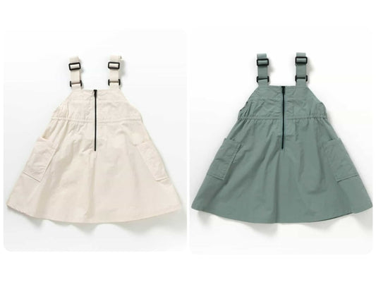 Japanese children's clothing BREEZE work dress suspenders 80-130cm girls summer dresses 