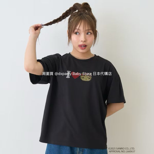 Lovetoxic x Sanrio Japan-Style Hello Kitty Cold-Contact Print Top (130-160cm) for Girls (Summer) 