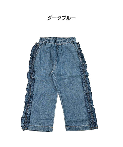 日本童裝 MARKEY’S  ocean&ground側褶皺牛仔褲 90-140cm 女童款 秋季 PANTS