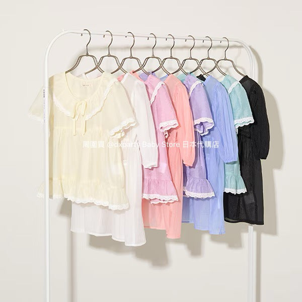 Japanese children's clothing Ly# mine 2Way two-piece sheer jacket 100-150cm girls summer outerwear 